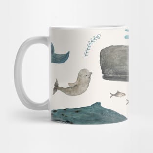 Whale song (blue) Mug